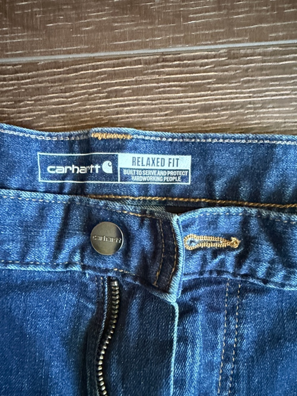 NWOT Carhartt Men's Relaxed Fit Jeans in Denim Blue 38” x 32” - Picture 3 of 4